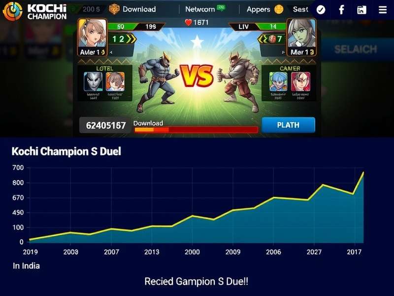 Chart showing Kochi Champion S Duel download growth in India over time